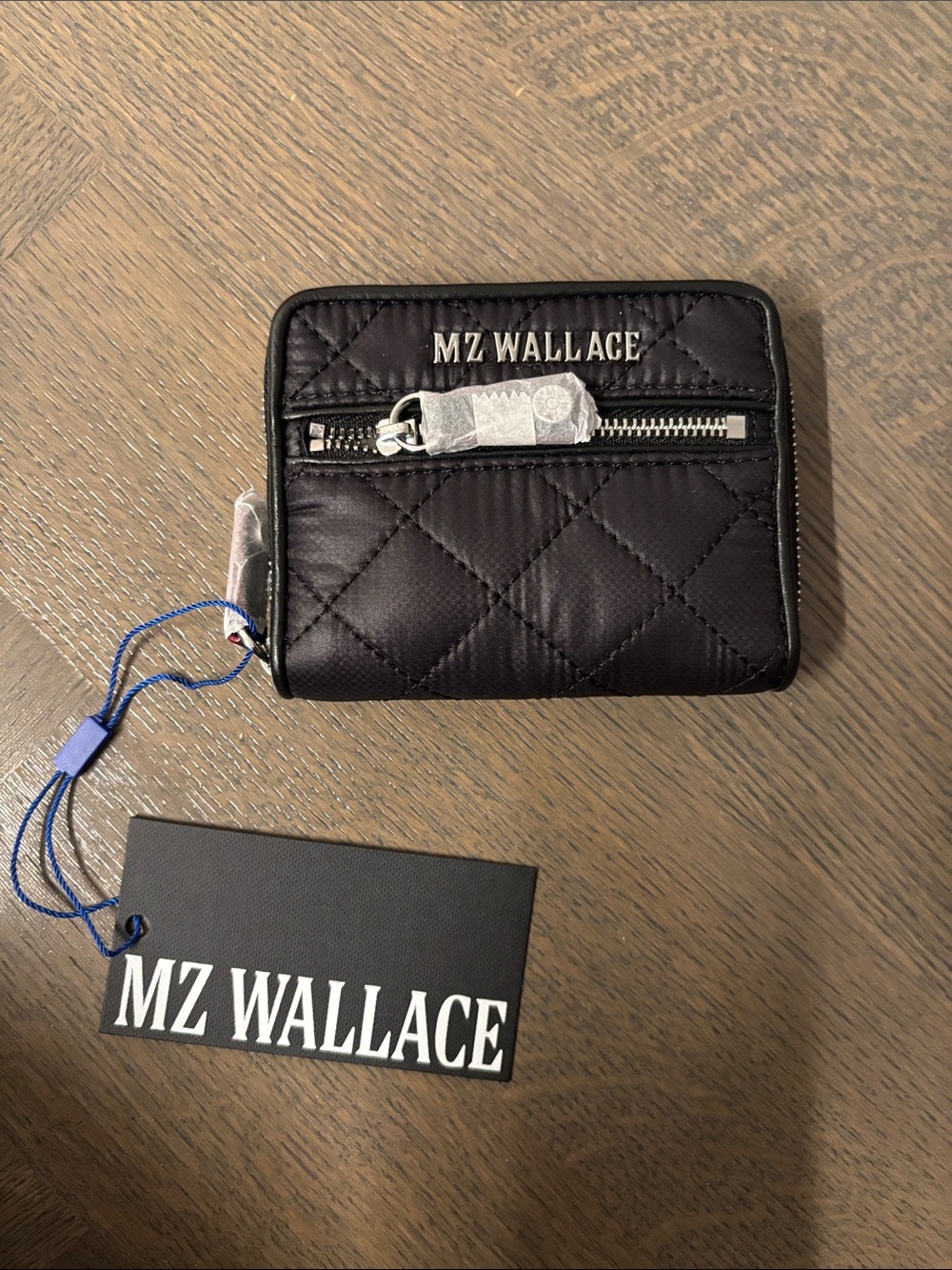 MZ Wallace Black Quilted Crosby small wallet